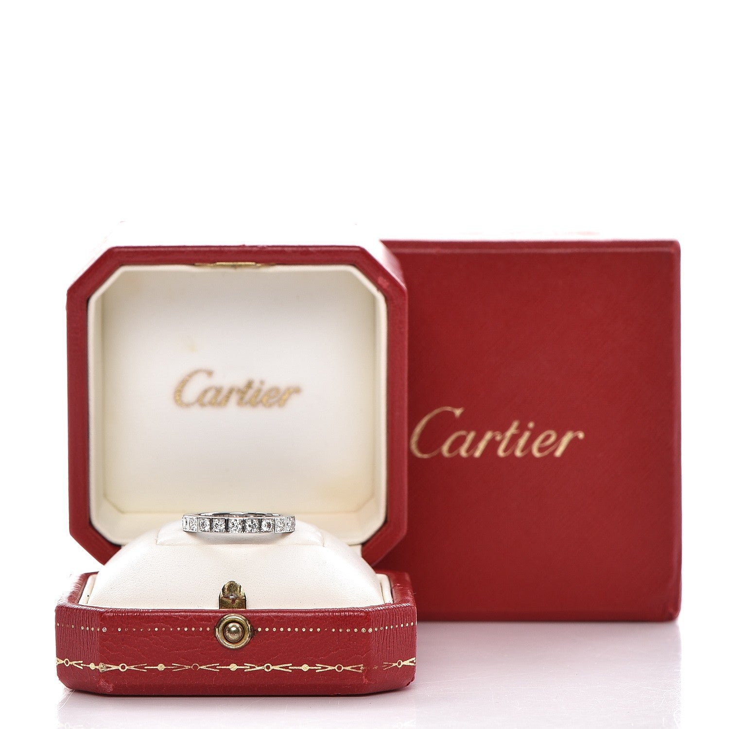 Cartier 18K White Gold Diamond 3mm Lanieres Ring 52 6.25 4 of 8
