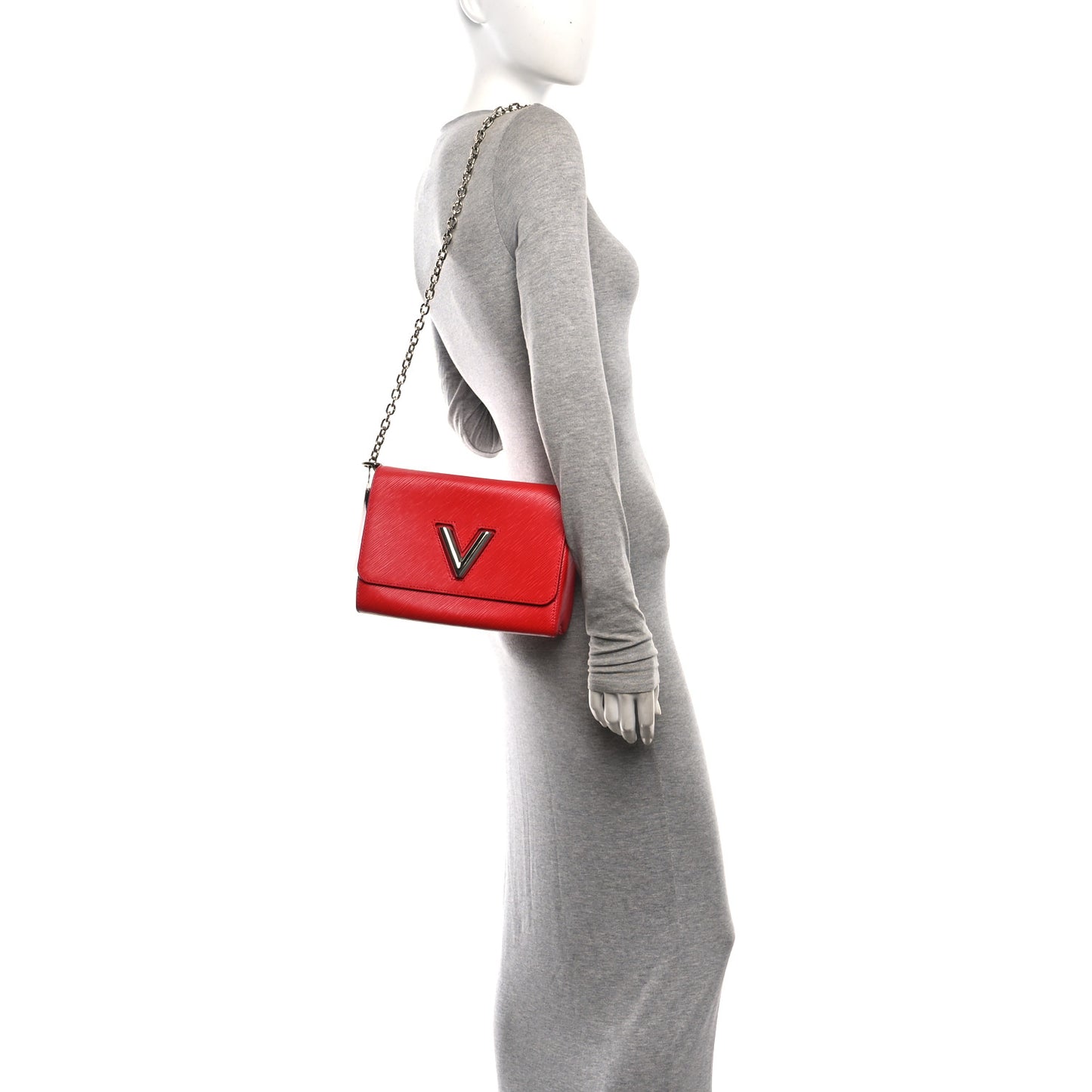 Epi Twist Shoulder Bag MM Coquelicot