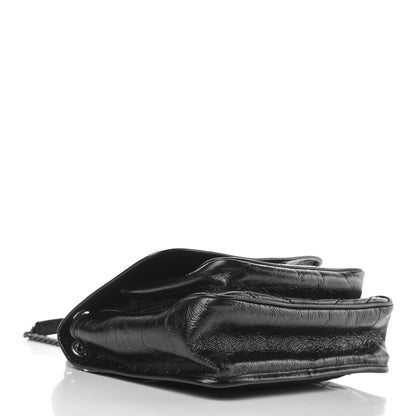 Saint Laurent Crinkled Calfskin Matelasse Monogram Medium Niki Chain Satchel Black 5 of 10