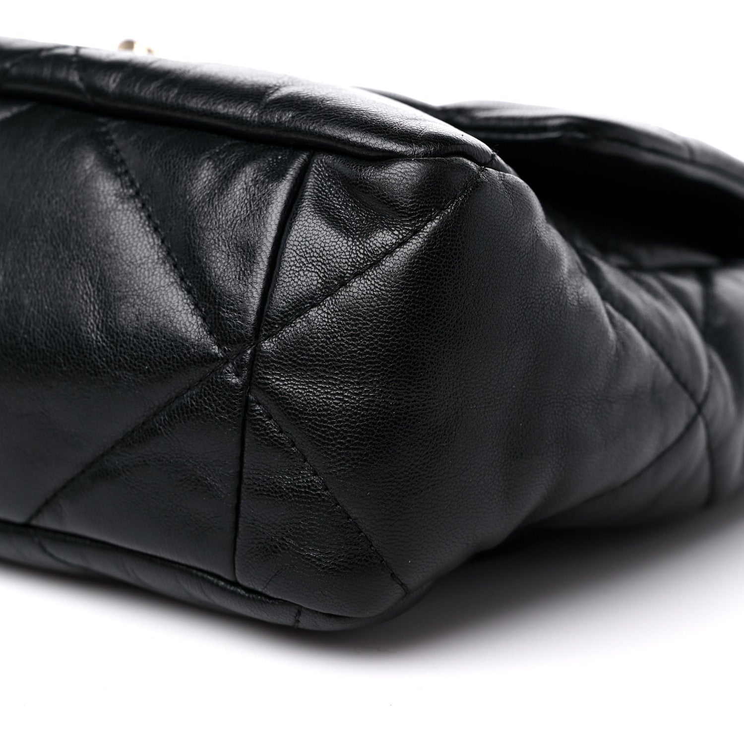 Chanel Goatskin Quilted Large Chanel 19 Flap Black 8 of 9