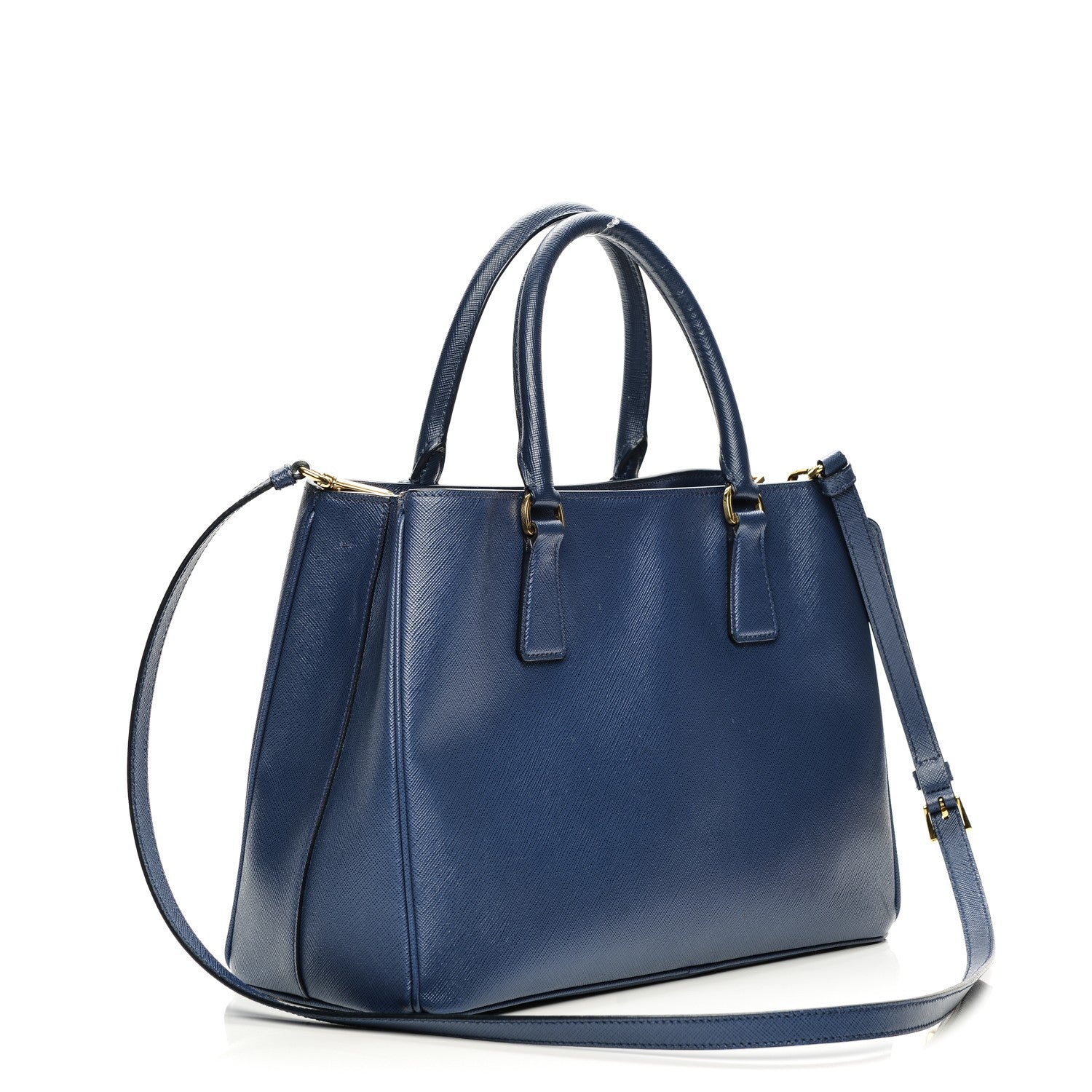 Prada Saffiano Lux Medium Tote Bluette 3 of 9
