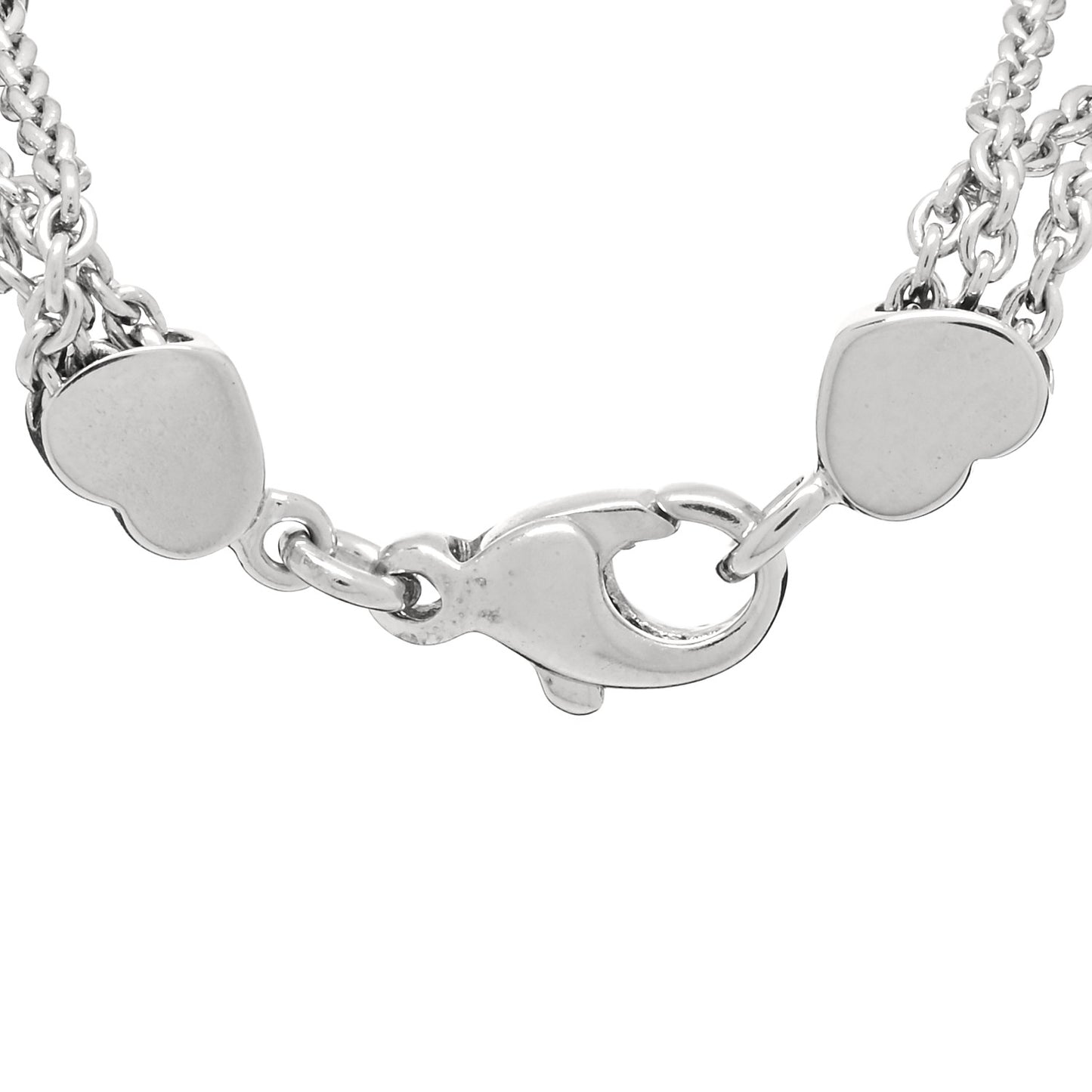 18K White Gold Diamond Happy Diamond Love Heart Bracelet