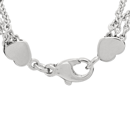 Chopard 18K White Gold Diamond Happy Diamond Love Heart Bracelet 3 of 5
