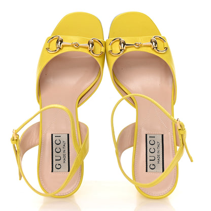 Gucci Malaga Kid Horsebit Lady 75mm Sandals 36 Acid Lime 2 of 9