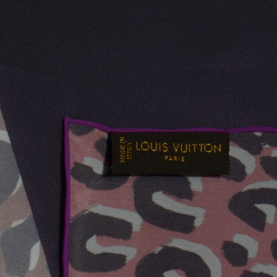 Leopard V Giant Square Stole Scarf Gres