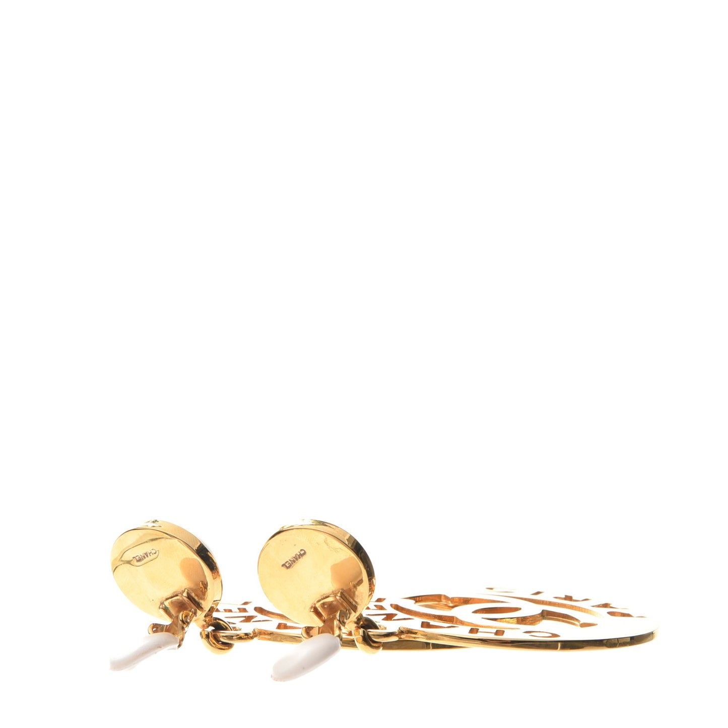 Pearl CC Clip On Earrings Gold