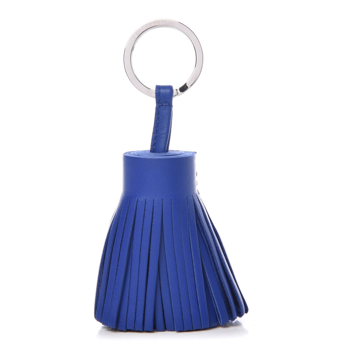 Lambskin Carmen Tassel Key Holder Bleu Electrique