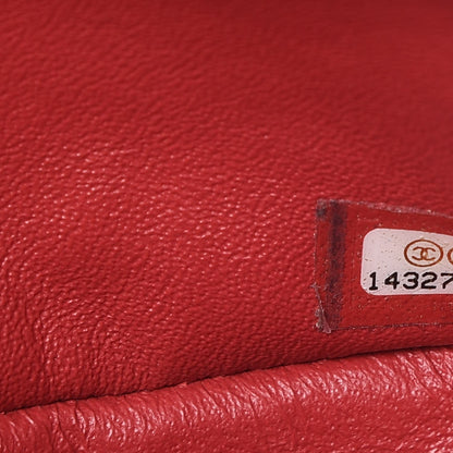 Chanel Caviar Quilted Jumbo Double Flap Dark Red 7 of 8