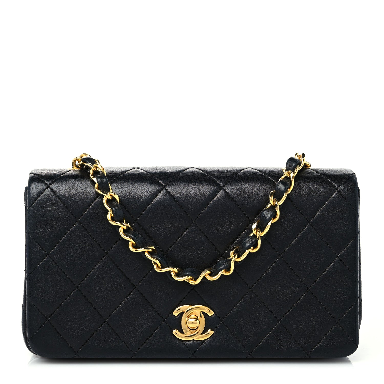 Chanel Lambskin Quilted Small Single Flap Bag Black 1 of 9