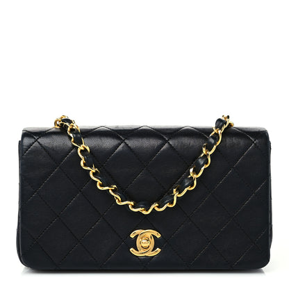 Chanel Lambskin Quilted Small Single Flap Bag Black 1 of 9