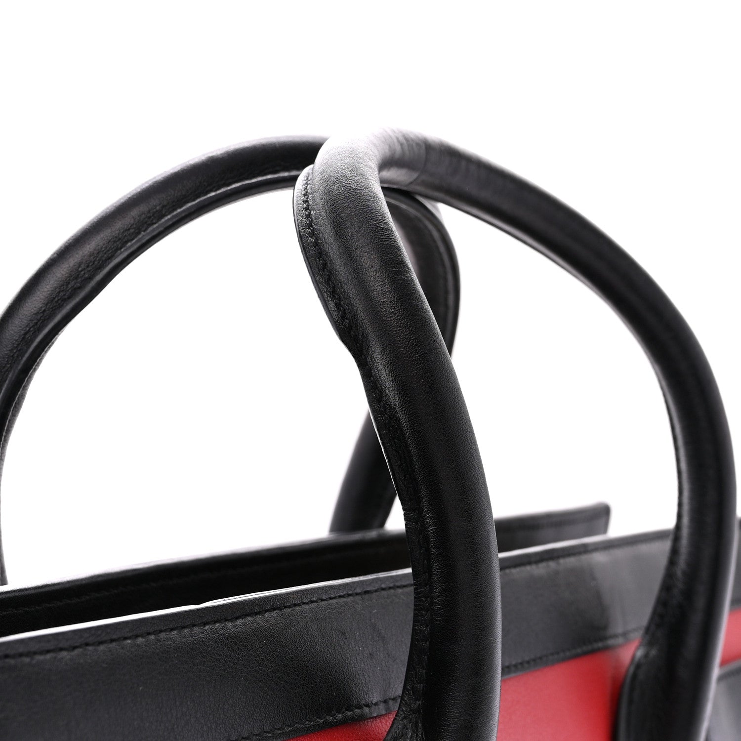 Saint Laurent SAINT LAURENT Calfskin Bi-Color Nano Sac De Jour Red Black 15 of 21