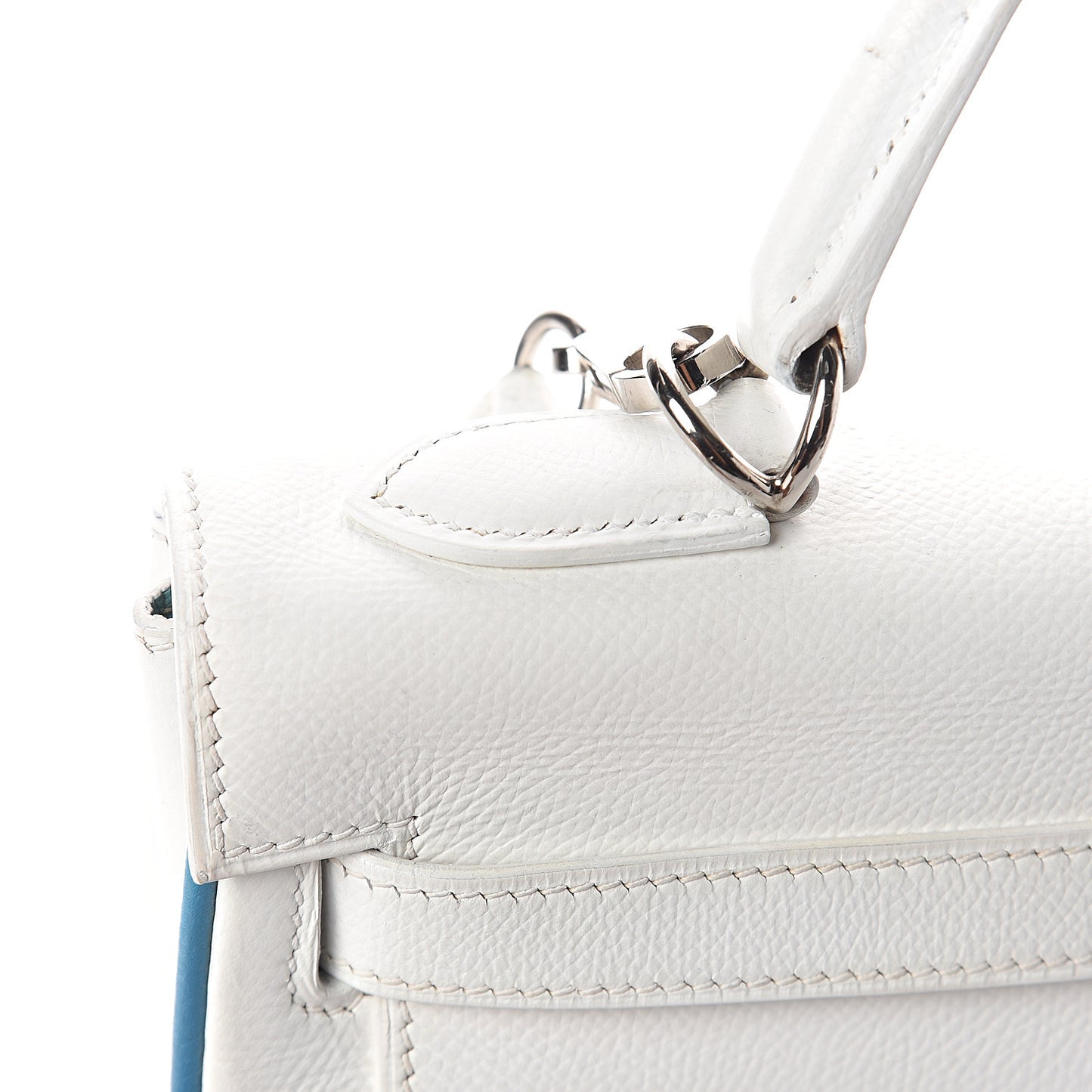 Epsom Kelly Retourne 32 White Blue Jean