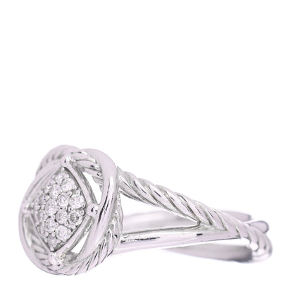David Yurman Sterling Silver Diamond Pave 7mm Infinity Ring 54 7 3 of 6
