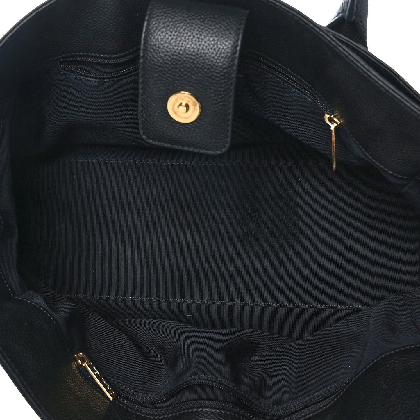 Calfskin Small Cerf Executive Shopper Tote Black