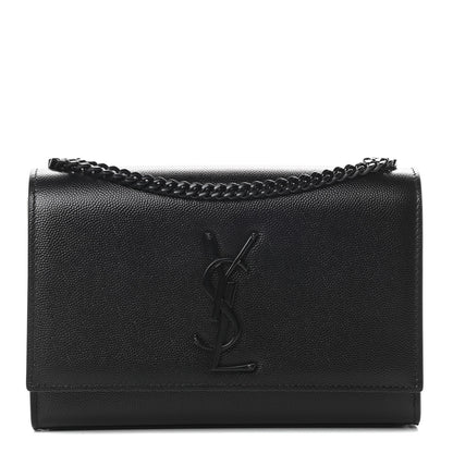 Saint Laurent Grain De Poudre Small Monogram Kate Satchel Black 1 of 10