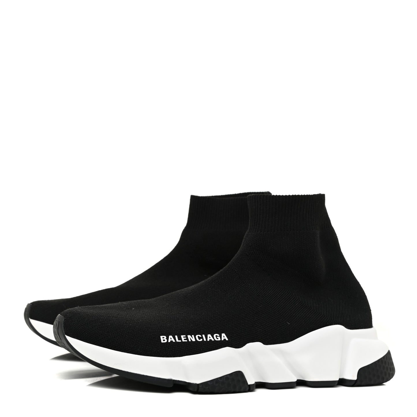 Neoprene Knit Womens Speed Sneakers 38 Black White