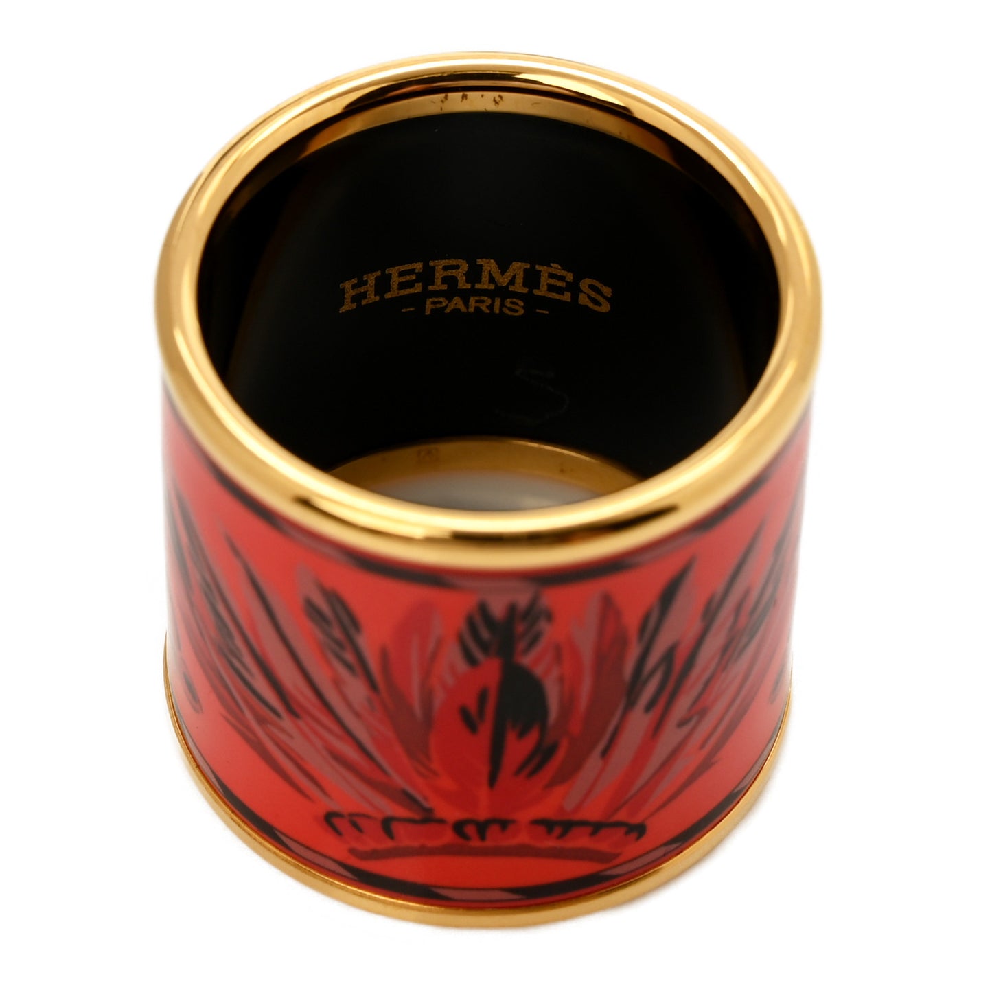 Enamel Gold Plated Brazil Scarf Ring