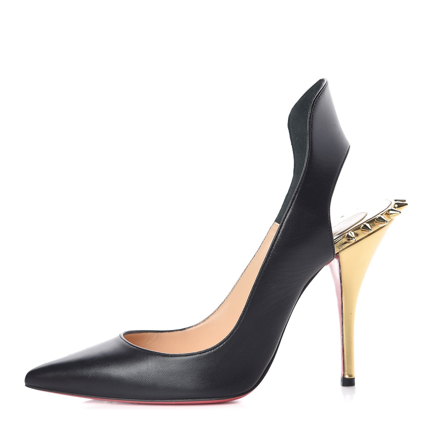 Kid Specchio Survivita 100 Slingback Pumps 36 Black Gold