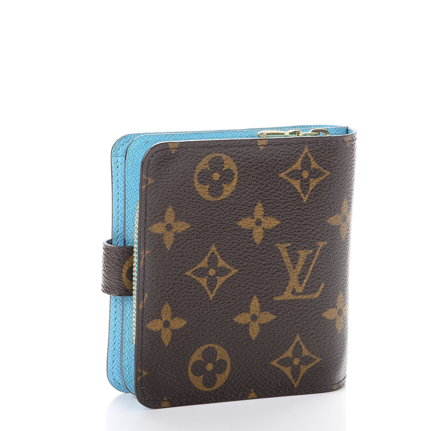 Louis Vuitton Monogram Groom Compact Zip Wallet Blue 3 of 9