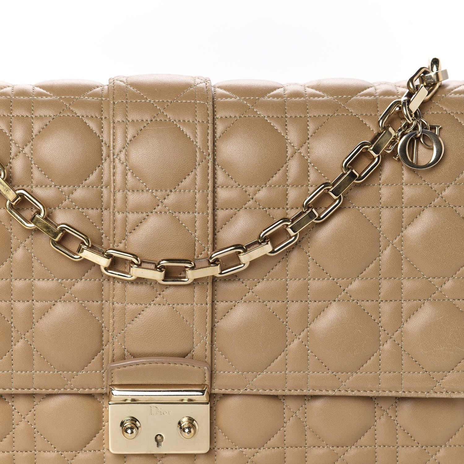 Christian Dior Lambskin Cannage Large Miss Dior Flap Beige 14 of 14