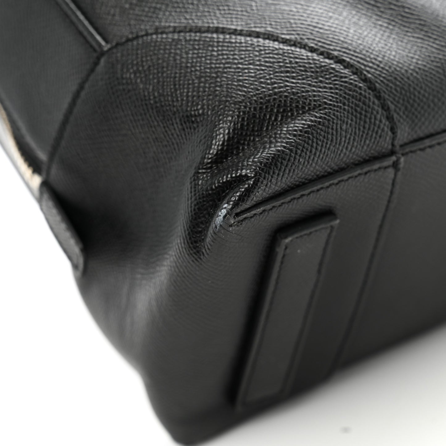 Grained Calfskin Briefcase Black