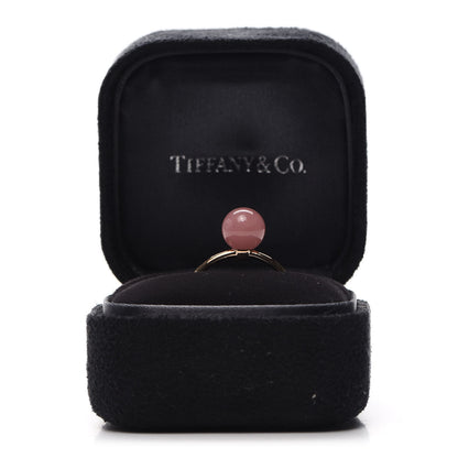 Tiffany 18K Rose Gold Rose Quartz HardWear Ball Ring 54 7 5 of 5