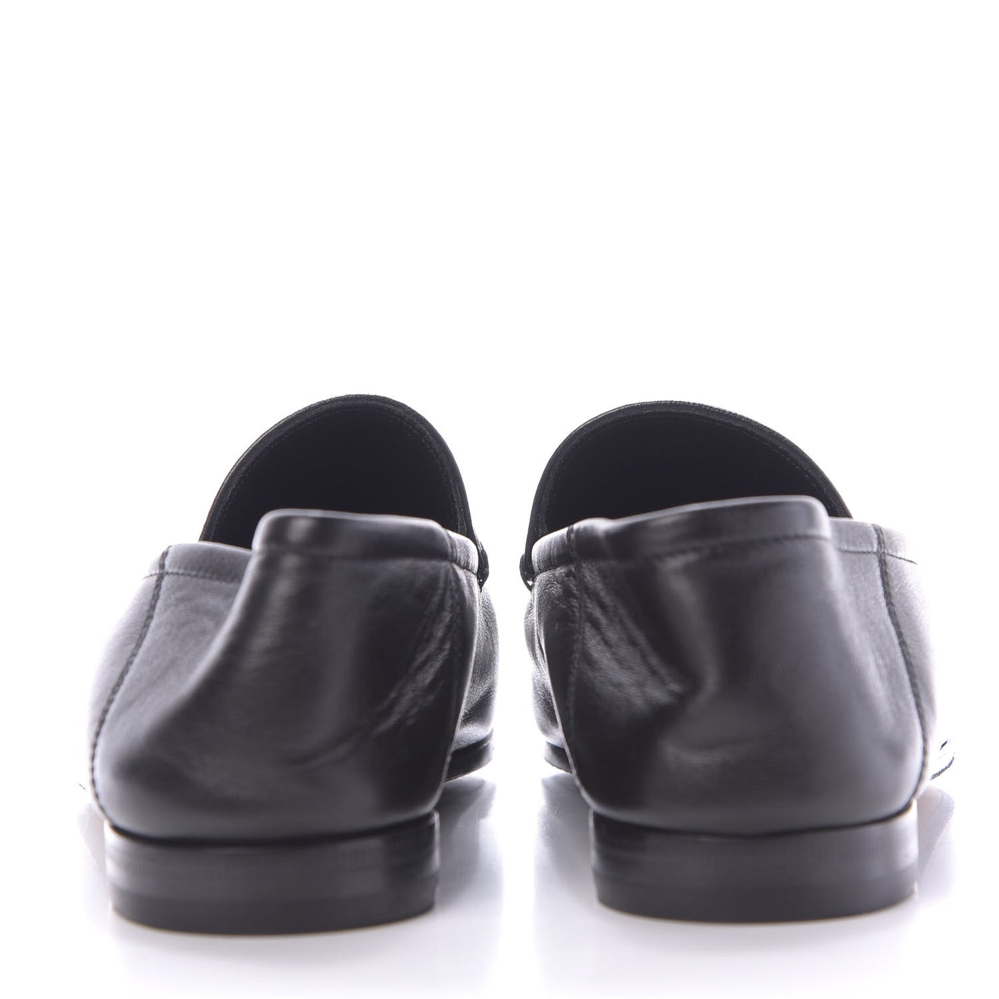 Lambskin Womens Brixton Horsebit Loafers 37 Black