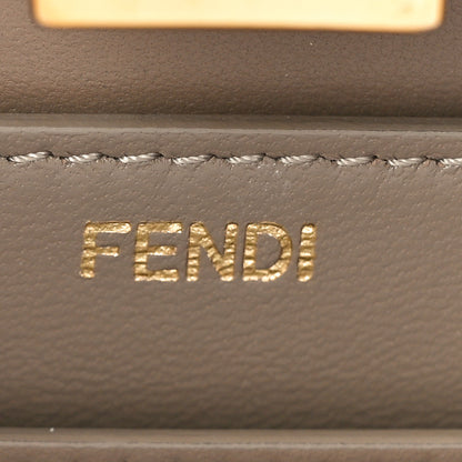 Fendi Vitello Seta Shiny Nappa Plexiglass Bi-Color Small Peekaboo I SEE U Satchel Tartaruga Black 6 of 10