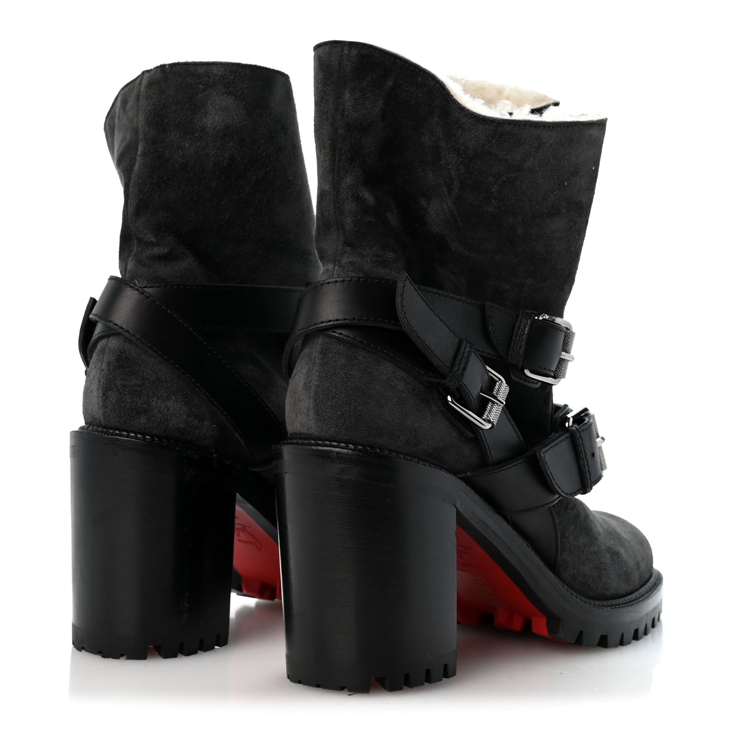 Calfskin Bouclette Viyonce 70 Boots 38 Charbon Black