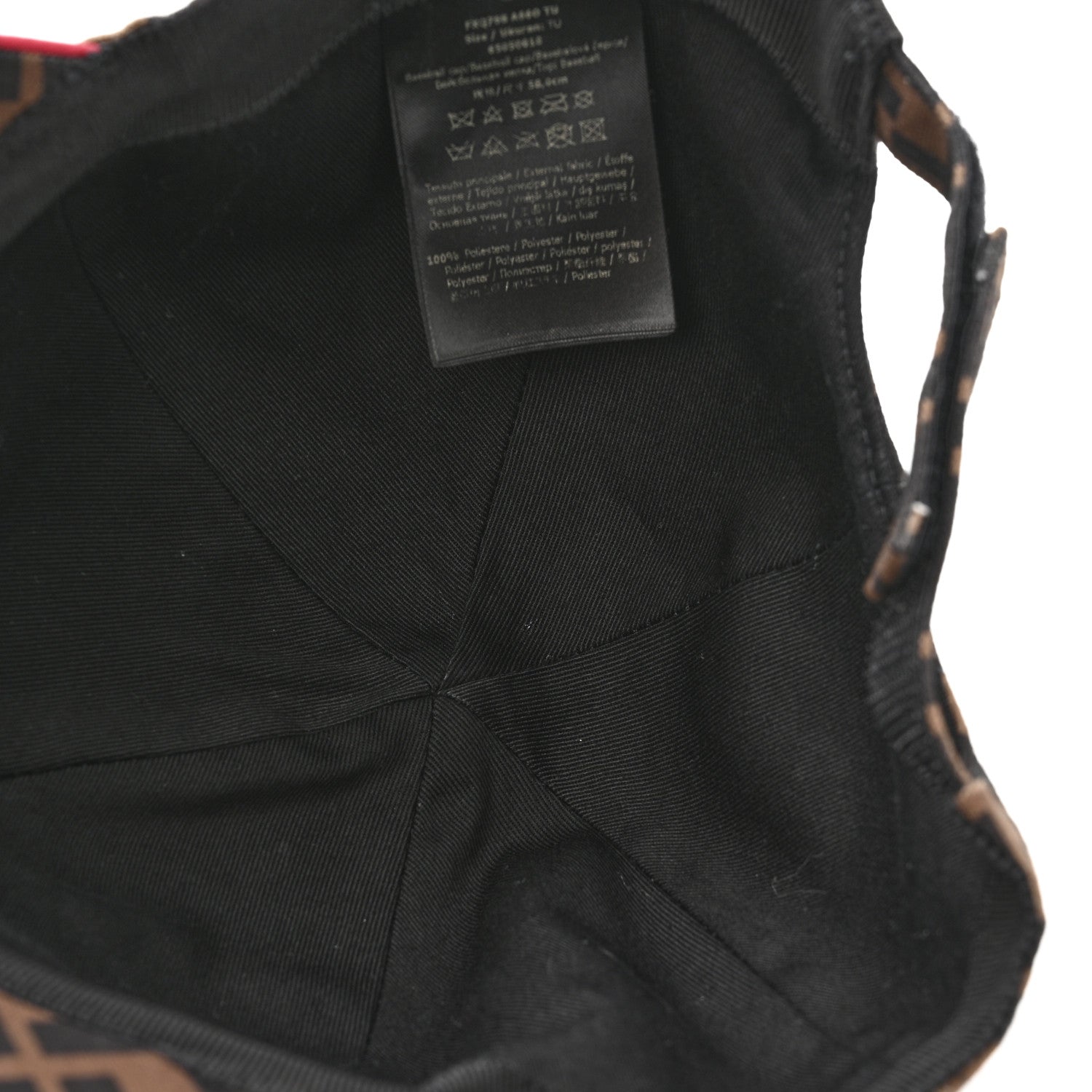 Fendi Canvas FF Reloaded Baseball Hat  Tobacco Red 7 of 8