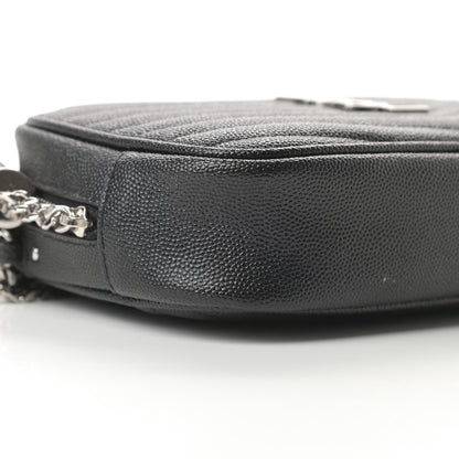Saint Laurent Grain De Poudre Matelasse Monogram Mini Lou Camera Bag Black 16 of 20