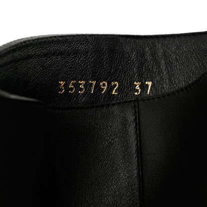 Gucci Calfskin Tess Horsebit Ankle Boots 37 Black 7 of 9