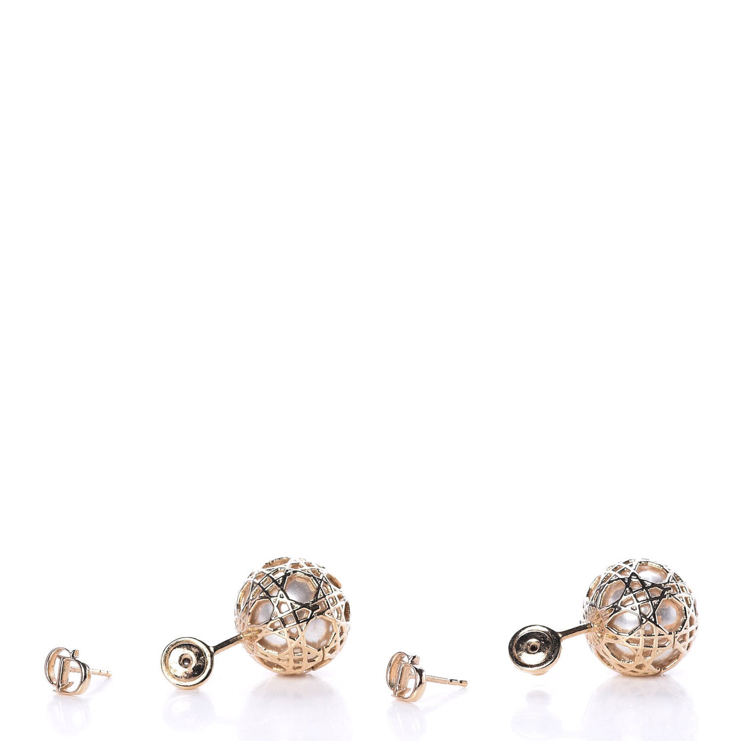 Pearl Secret Cannage Mise En Dior Tribales Earrings Gold