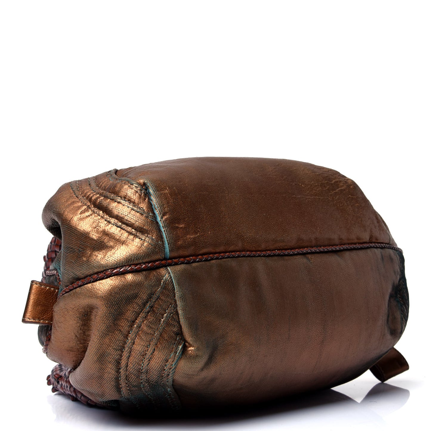 Nappa Fortuny Hologram Spy Bowler Tobacco Oro Ambrato