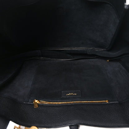 Saint Laurent Grained Deerskin Bea Tote Black 5 of 10