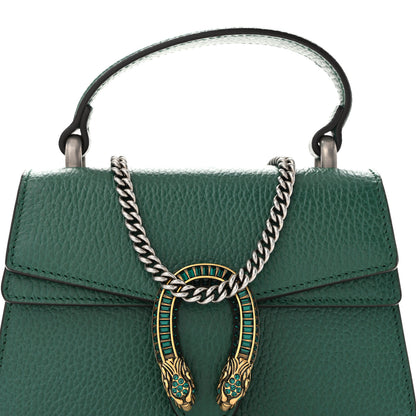 Gucci Dollar Calfskin Crystal Mini Dionysus Top Handle Bag Emerald 7 of 10