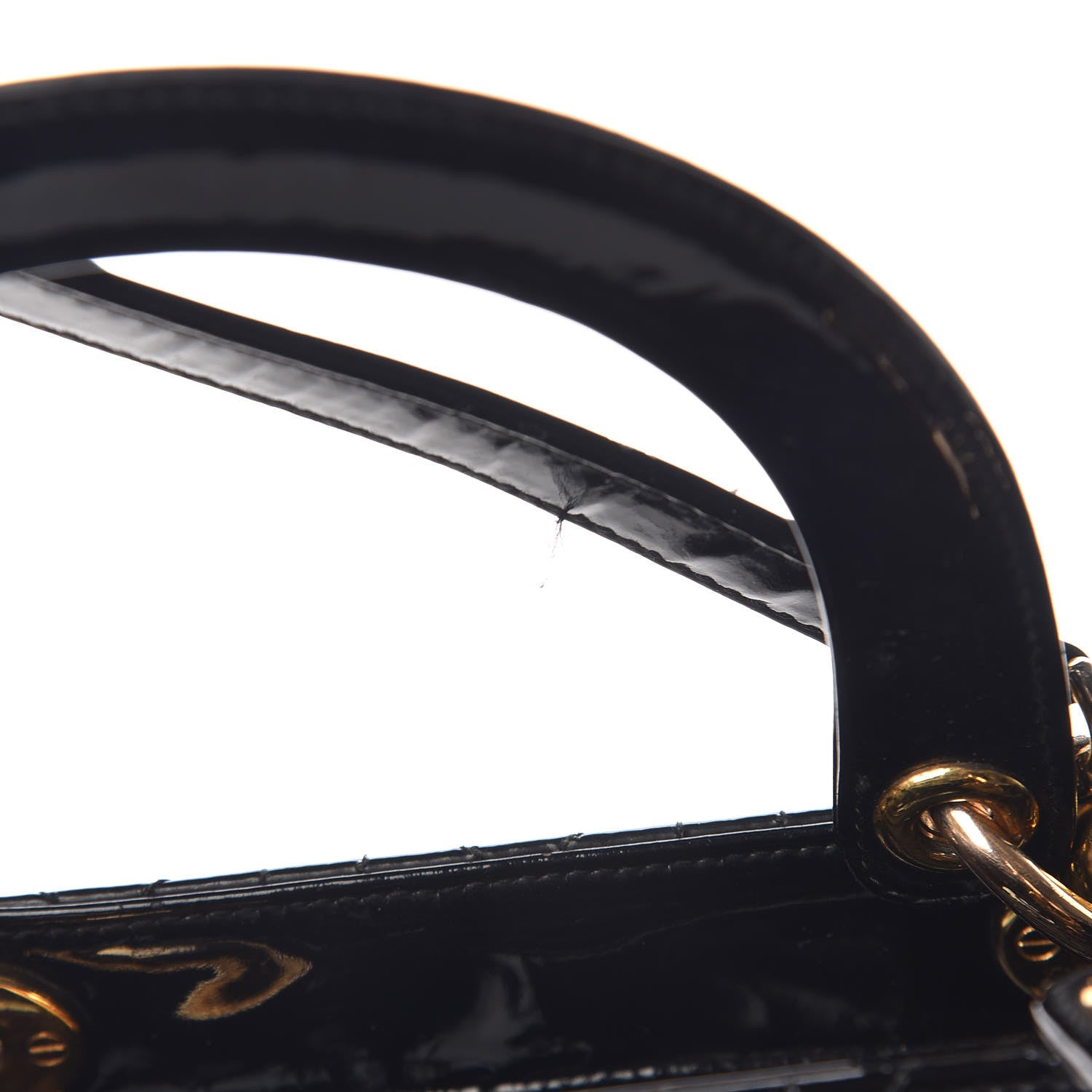 Christian Dior Patent Cannage Medium Lady Dior Black 12 of 13