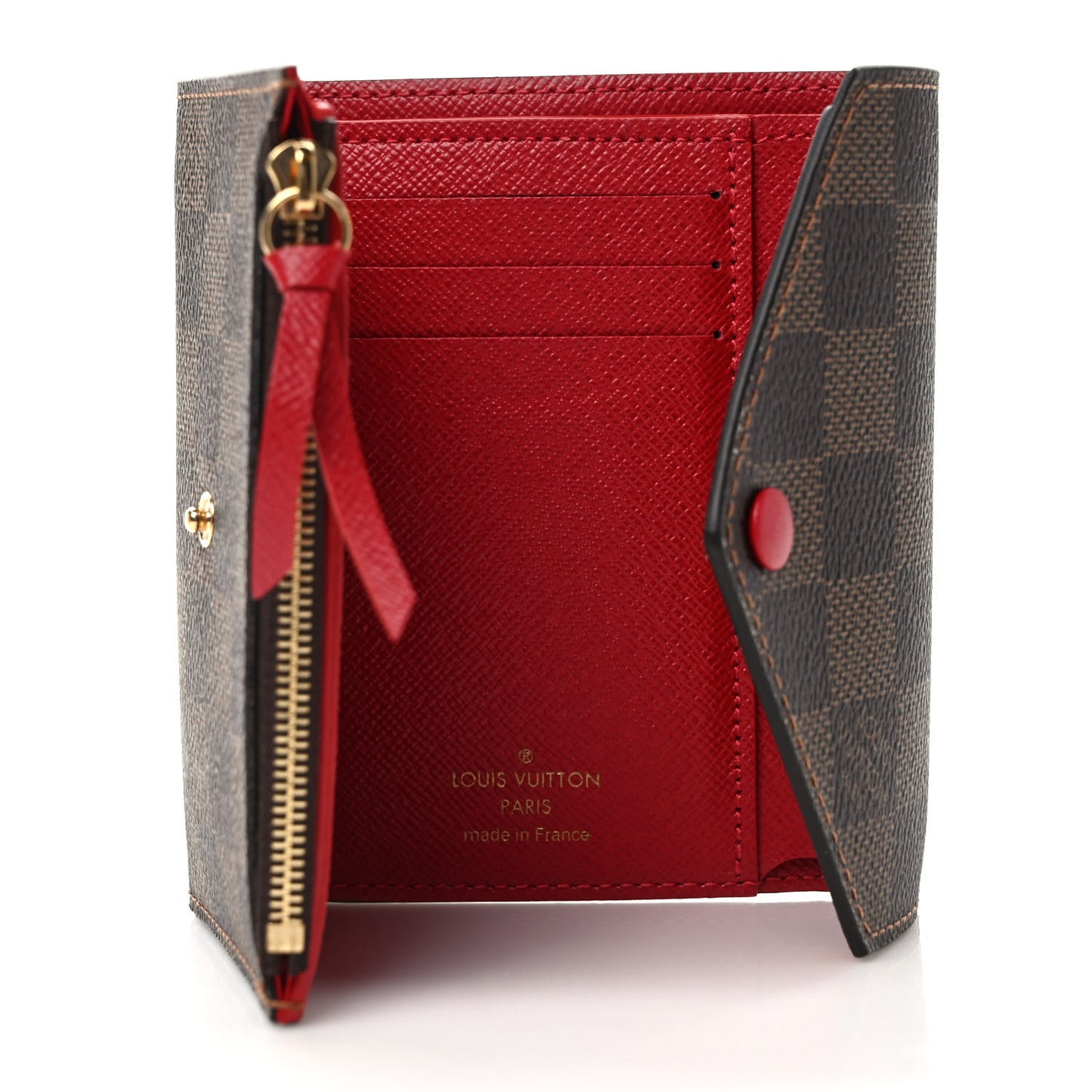 Damier Ebene Victorine Wallet Cherry