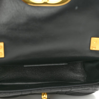 Christian Dior Supple Calfskin Cannage Micro Caro Bag Black 5 of 9