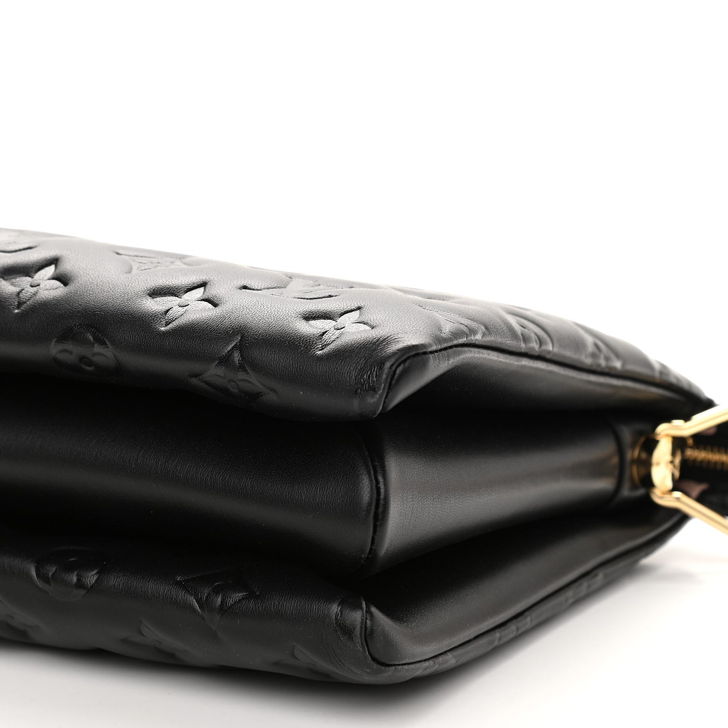 Lambskin Embossed Monogram Coussin PM Black