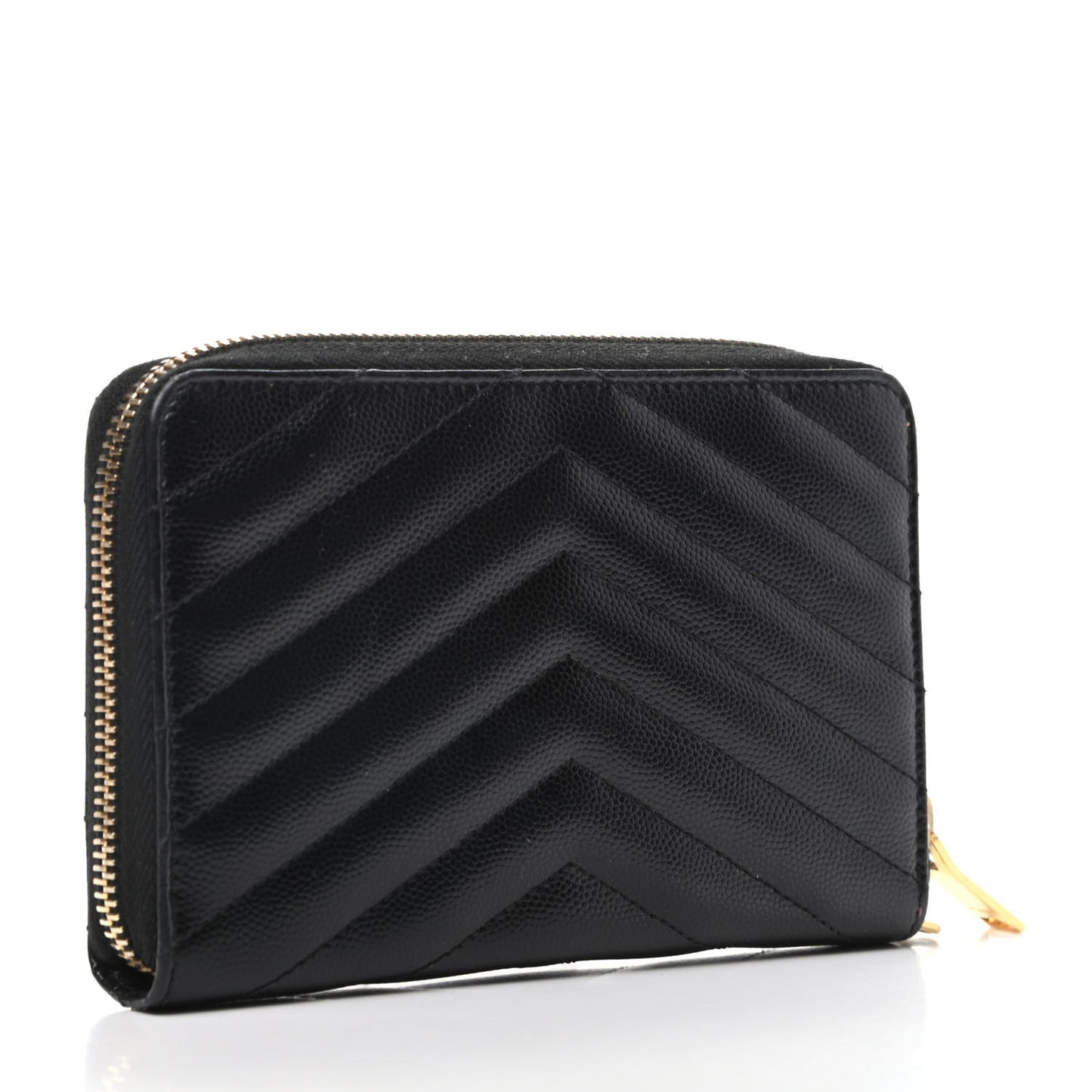 Grain De Poudre Matelasse Chevron Monogram Phone Wallet Black