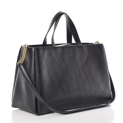 Chanel Calfskin Stitched Large Straight Lines Shopping Tote Black 4 of 11