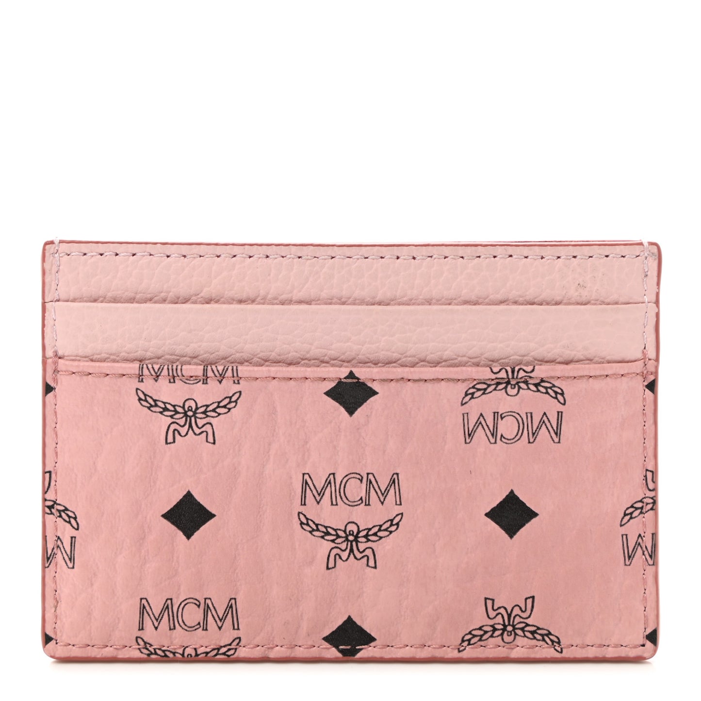 Calfskin Visetos Mini Card Case Soft Pink