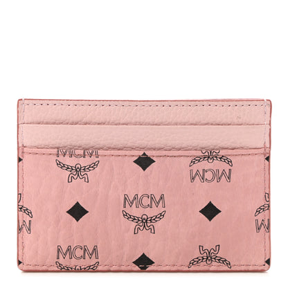 MCM Calfskin Visetos Mini Card Case Soft Pink 1 of 7