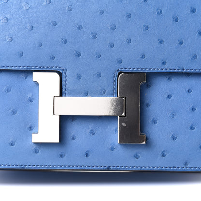 Hermes Ostrich Constance 24 Mykonos 7 of 10