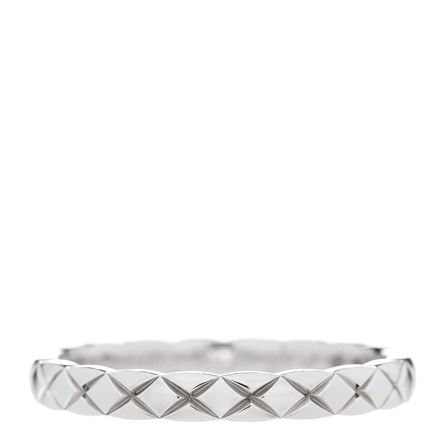 Chanel Platinum Mini Coco Crush Ring 58 8.25 1 of 5