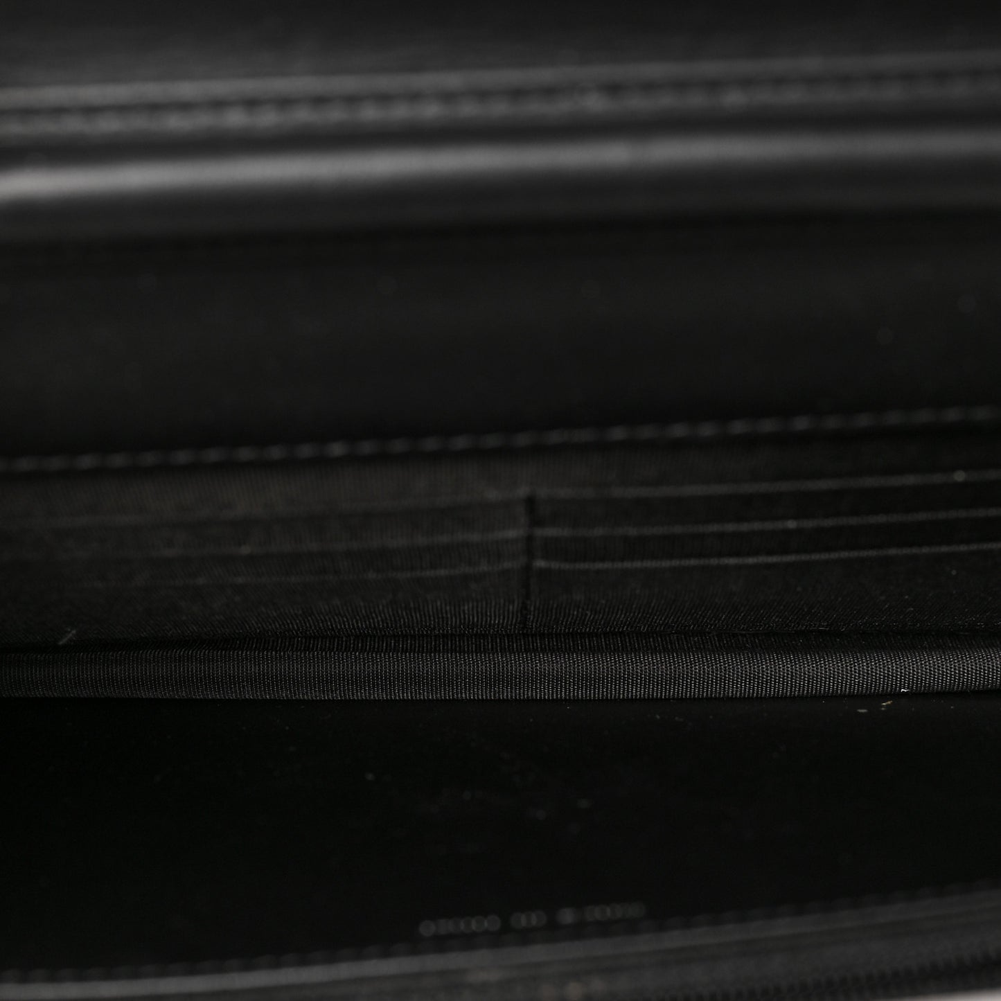 Patent Calfskin Quilted Boy Wallet On Chain WOC Black