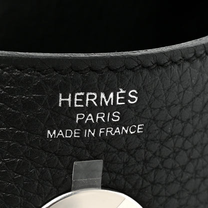 Hermes Taurillon Clemence Lindy 26 Black 6 of 8