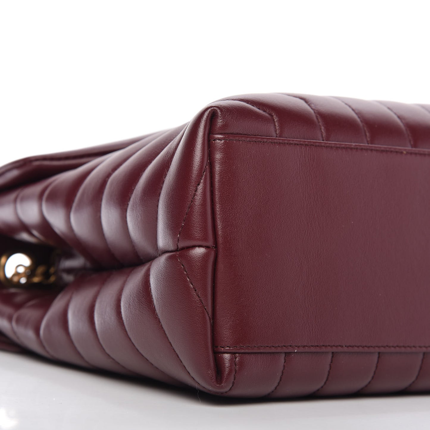 Calfskin Y Quilted Monogram Medium Loulou Chain Satchel Palissandre