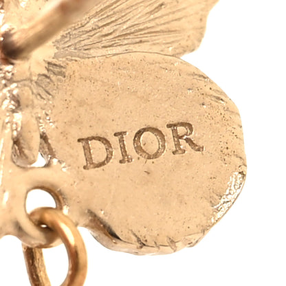 Christian Dior Pearl Butterfly Tribal Earrings Gold 4 of 5